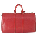 LOUIS VUITTON Epi Keepall 50 Boston Bag Red M42967 LV Auth 167906-2