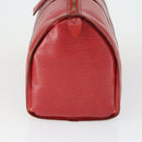 LOUIS VUITTON Epi Keepall 50 Boston Bag Red M42967 LV Auth 167906-3
