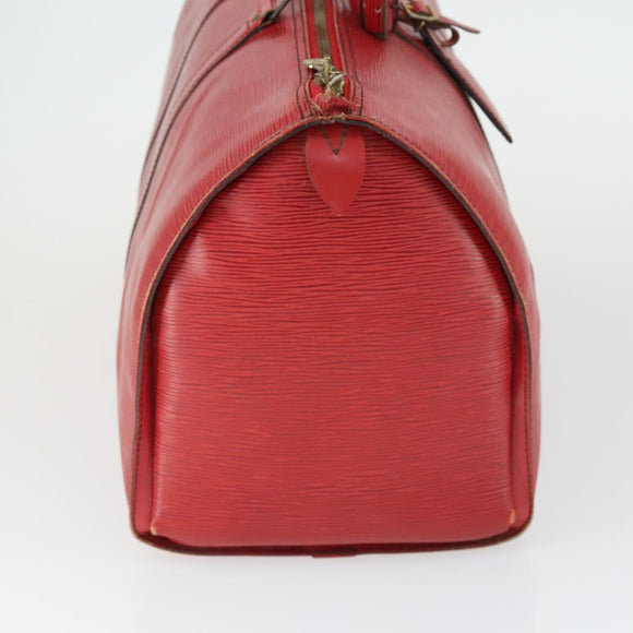 LOUIS VUITTON Epi Keepall 50 Boston Bag Red M42967 LV Auth 167906