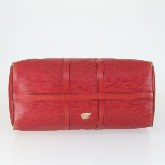 LOUIS VUITTON Epi Keepall 50 Boston Bag Red M42967 LV Auth 167906