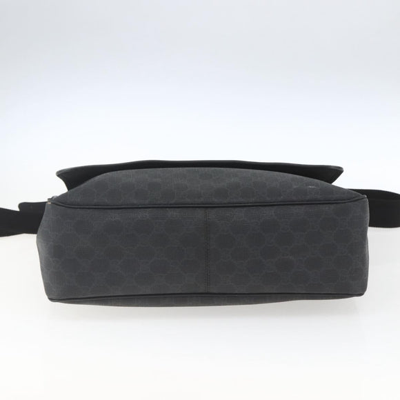 GUCCI GG Supreme Shoulder Bag PVC Black 169935 Auth 167909