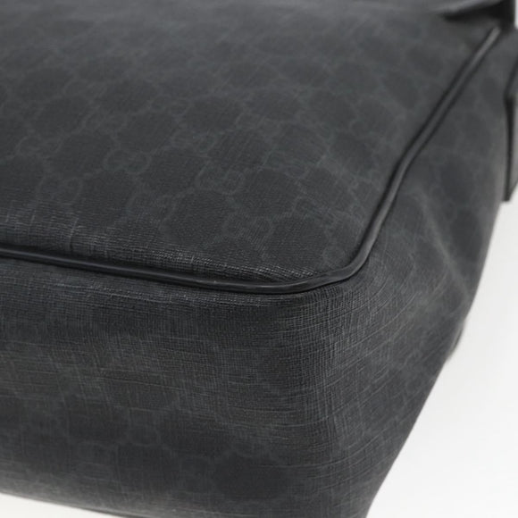 GUCCI GG Supreme Shoulder Bag PVC Black 169935 Auth 167909