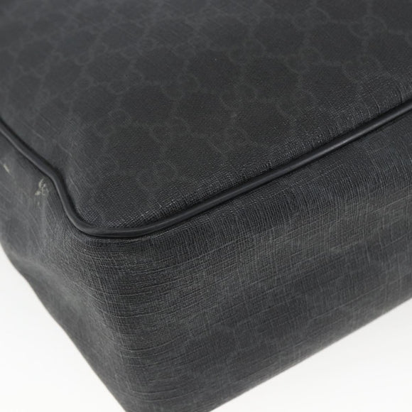 GUCCI GG Supreme Shoulder Bag PVC Black 169935 Auth 167909