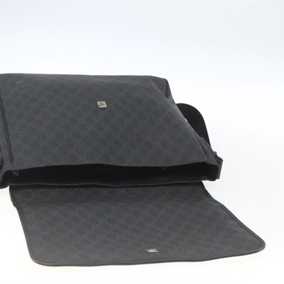 GUCCI GG Supreme Shoulder Bag PVC Black 169935 Auth 167909