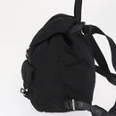 PRADA Backpack Nylon Black Silver Auth 167910-3