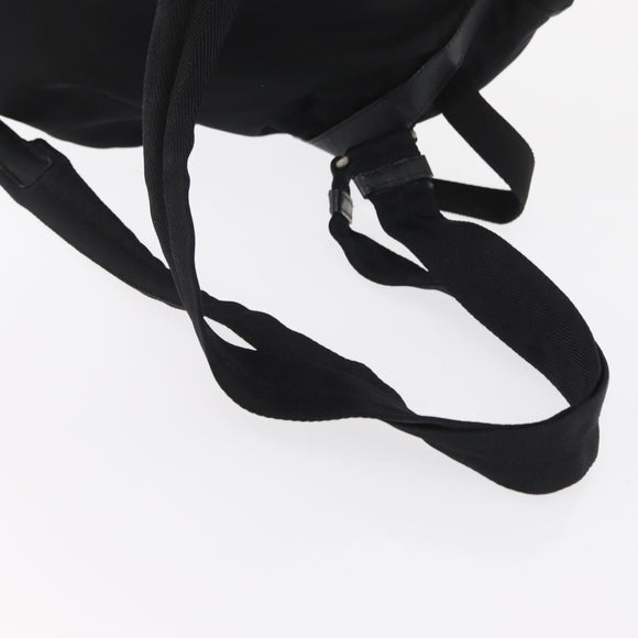 PRADA Backpack Nylon Black Silver Auth 167910