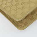 GUCCI GG Canvas Shoulder Bag Beige Gold 91762 Auth 167912-16