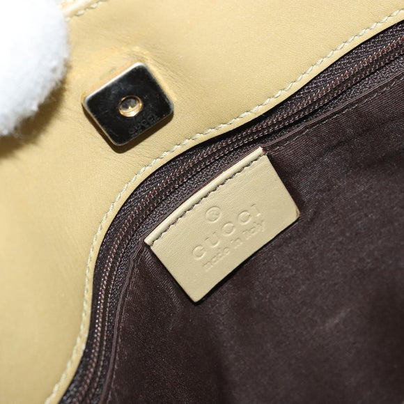 GUCCI GG Canvas Shoulder Bag Beige Gold 91762 Auth 167912