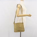 GUCCI GG Canvas Shoulder Bag Beige Gold 91762 Auth 167912-23