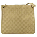 GUCCI GG Canvas Shoulder Bag Beige Gold 91762 Auth 167912-2