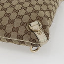 GUCCI GG Canvas Shoulder Bag Beige Gold 131326 Auth 167914-9