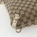 GUCCI GG Canvas Shoulder Bag Beige Gold 131326 Auth 167914-14