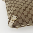 GUCCI GG Canvas Shoulder Bag Beige Gold 131326 Auth 167914-16