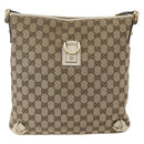 GUCCI GG Canvas Shoulder Bag Beige Gold 131326 Auth 167914-13
