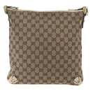 GUCCI GG Canvas Shoulder Bag Beige Gold 131326 Auth 167914-2