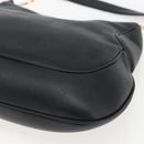 Salvatore Ferragamo Chain Shoulder Bag Leather Black Gold Auth 167918-15