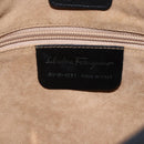 Salvatore Ferragamo Chain Shoulder Bag Leather Black Gold Auth 167918-12