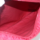 PRADA Shoulder Bag Nylon Red Silver Auth 167920-11