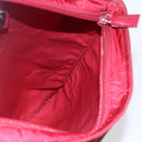 PRADA Shoulder Bag Nylon Red Silver Auth 167920-20