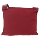 PRADA Shoulder Bag Nylon Red Silver Auth 167920-2