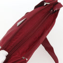 PRADA Shoulder Bag Nylon Red Silver Auth 167920-6