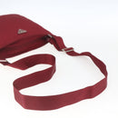 PRADA Shoulder Bag Nylon Red Silver Auth 167920-7