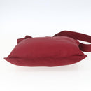 PRADA Shoulder Bag Nylon Red Silver Auth 167920-5