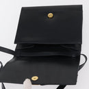 Salvatore Ferragamo Vala Shoulder Bag Leather Navy Gold Auth 167921-16