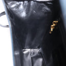 Salvatore Ferragamo Vala Shoulder Bag Leather Navy Gold Auth 167921-20