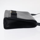 Salvatore Ferragamo Vala Shoulder Bag Leather Navy Gold Auth 167921-4