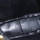 GUCCI Bamboo Shoulder Bag Leather 2way Black Gold 001 1577 Auth 167922-11