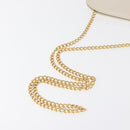 Salvatore Ferragamo Gancini Chain Shoulder Bag Leather White Gold Auth 167924-7