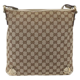 GUCCI GG Canvas Shoulder Bag Beige Gold 131326 Auth 167926 - 0