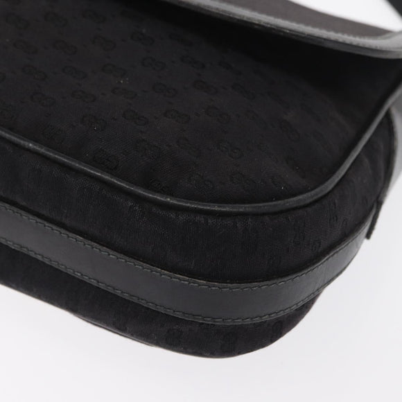 GUCCI Micro GG Supreme Web Sherry Line Bag PVC Black 001 754 6177 Auth 167928