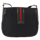 GUCCI Micro GG Supreme Web Sherry Line Bag PVC Black 001 754 6177 Auth 167928-3
