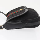 GUCCI Micro GG Supreme Web Sherry Line Bag PVC Black 001 754 6177 Auth 167928-5