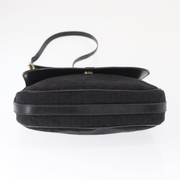 GUCCI Micro GG Supreme Web Sherry Line Bag PVC Black 001 754 6177 Auth 167928
