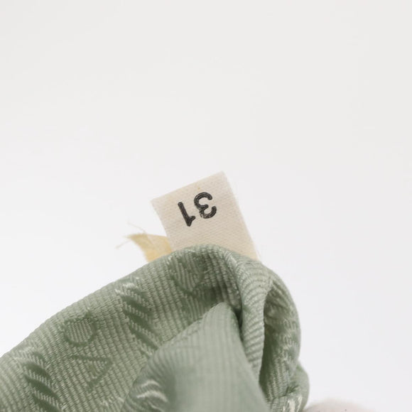 PRADA Hand Pouch Nylon Beige Silver Auth 167929