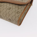Christian Dior Honeycomb Canvas Chain Shoulder Bag PVC Beige Gold Auth 167930-14