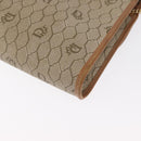 Christian Dior Honeycomb Canvas Chain Shoulder Bag PVC Beige Gold Auth 167930-16