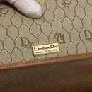 Christian Dior Honeycomb Canvas Chain Shoulder Bag PVC Beige Gold Auth 167930-18