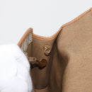 Christian Dior Honeycomb Canvas Chain Shoulder Bag PVC Beige Gold Auth 167930-20