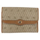 Christian Dior Honeycomb Canvas Chain Shoulder Bag PVC Beige Gold Auth 167930-13