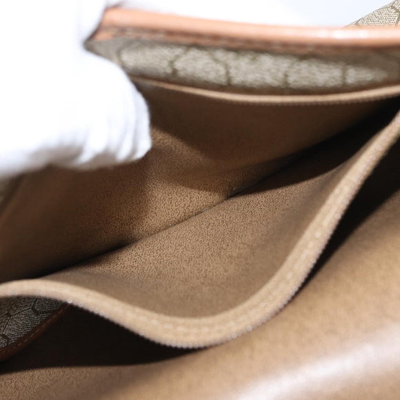 Christian Dior Honeycomb Canvas Chain Shoulder Bag PVC Beige Gold Auth 167930