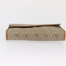 Christian Dior Honeycomb Canvas Chain Shoulder Bag PVC Beige Gold Auth 167930-5