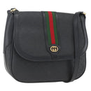 GUCCI Micro GG Supreme Web Sherry Line Bag PVC Black 001 115 0914 Auth 167932-1