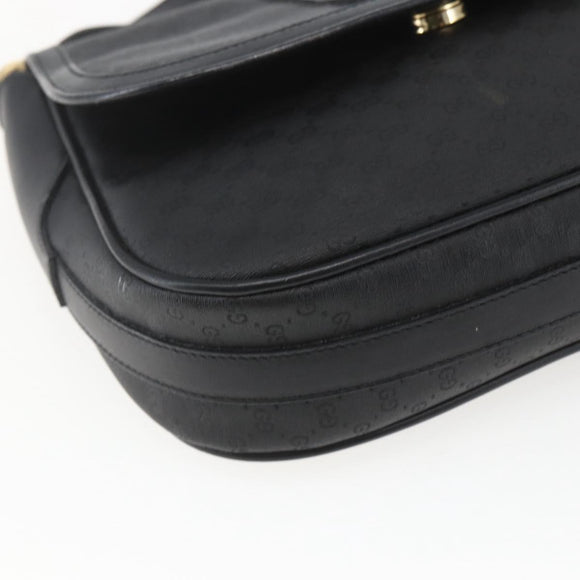 GUCCI Micro GG Supreme Web Sherry Line Bag PVC Black 001 115 0914 Auth 167932