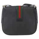 GUCCI Micro GG Supreme Web Sherry Line Bag PVC Black 001 115 0914 Auth 167932-3