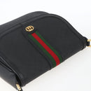 GUCCI Micro GG Supreme Web Sherry Line Bag PVC Black 001 115 0914 Auth 167932-6