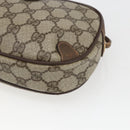 GUCCI GG Supreme Web Sherry Line Bag PVC Beige Gold 156 02 066 Auth 167934-9